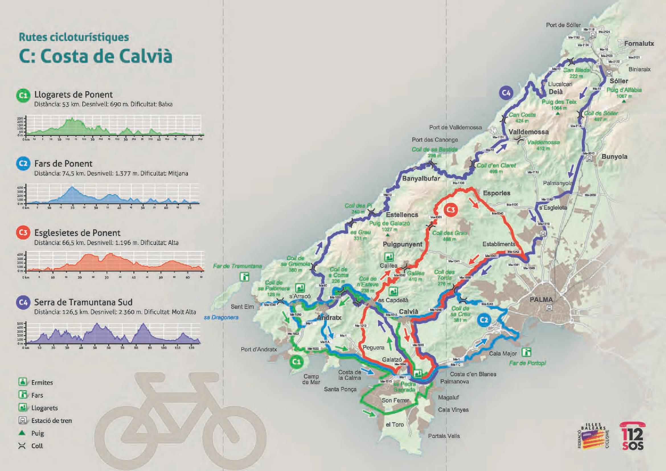 Cycling Routes   Mapa C 